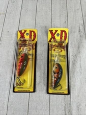 Lot of 2 Strike King 3XD  Xtra Deep Crankbaits - Fire Craw/DB Craw