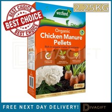WESTLAND ORGANIC CHICKEN MANURE 2.25KG SOIL ENRICHER FOR STRONG HEALTHY PLANTS