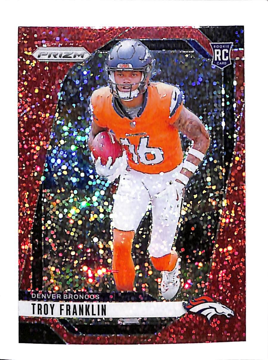 2024 PANINI PRIZM FOOTBALL #393 TROY FRANKLIN RED SPARKLE PRIZM RC