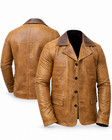 Arthur Morgan RDR2 Inspired Leather Jacket Brown Western Cowboy Gunslinger Coat