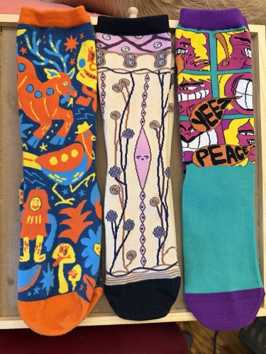 Awesome Socks Club S/M Crew Socks - 3 Pairs (Women’s 6-9/Mens 4.5-8)