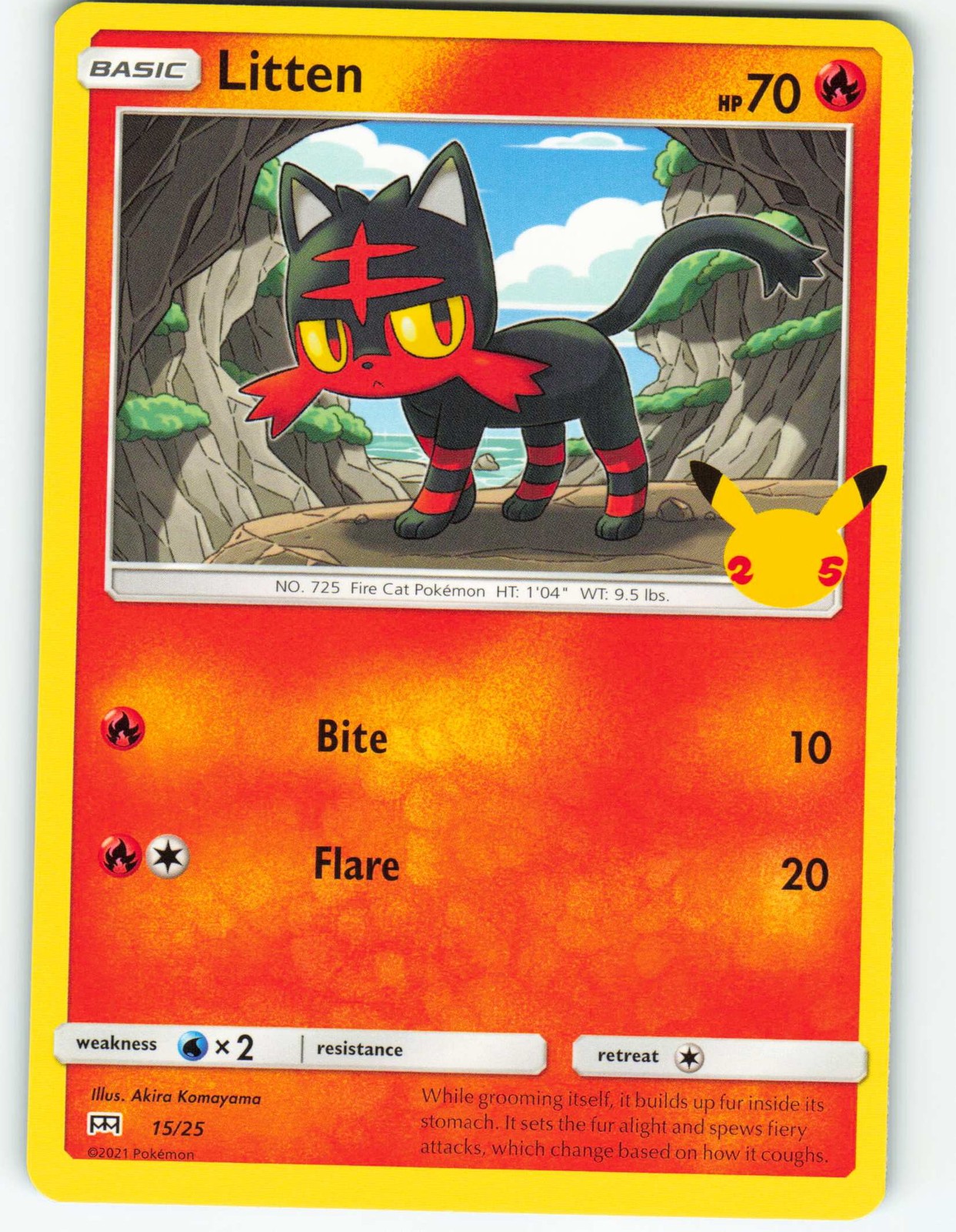 Litten - 15/25 McDonald's Collection 2021 - Pokémon TCG - 2021