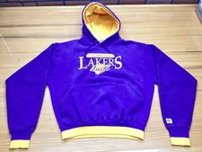 1990  s L.A.Lakers Hoodie Sweatshirt Adult Large Embroidered Made In     L  K 