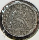 1853 Arrows Seated Liberty Dime Original VF Details CHRC