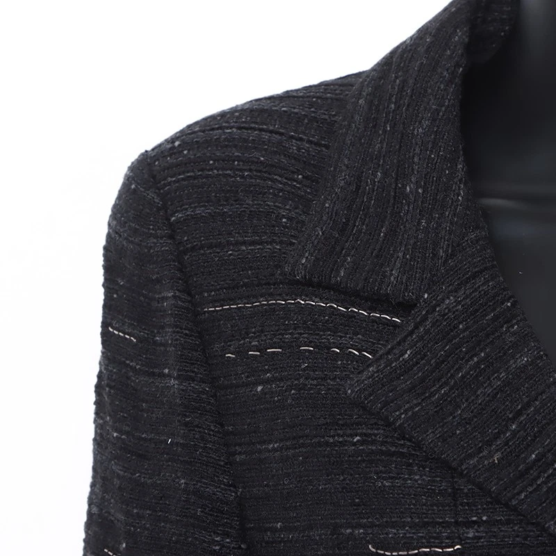 Giacca sartoriale in tweed CHANEL 99A taglia 42 nera WS8235