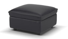 Sofology Carrera Designer Leather Footstool - Navy Blue RRP £499 (ex-display)