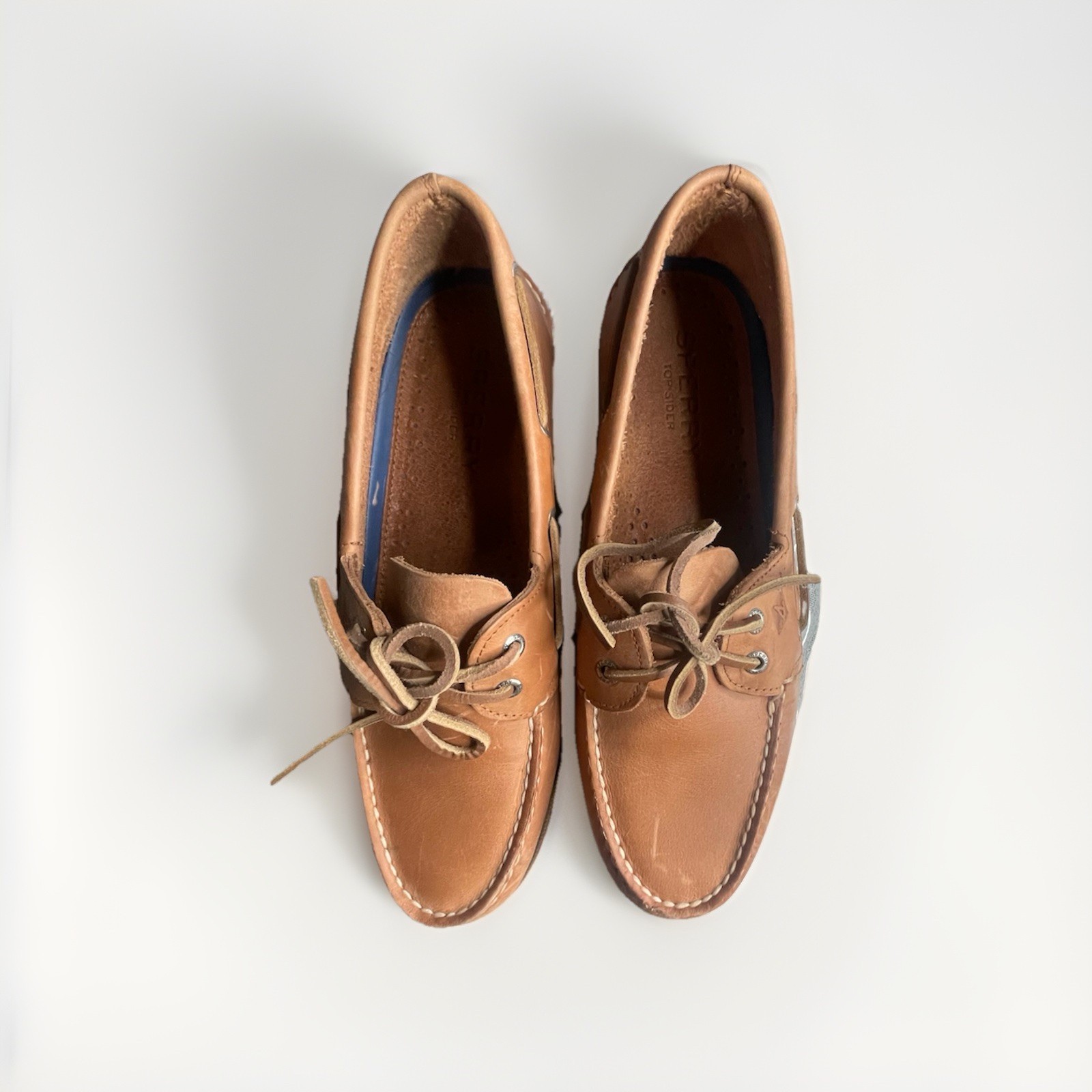 Sperry A/O Sahara Men's Boat Shoes Brown Leather Non-Marking Sole US 10.5W