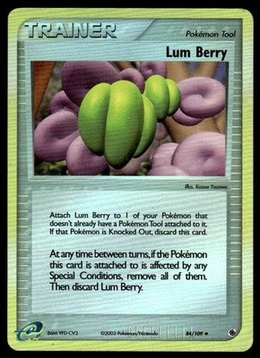 Pokemon TCG Ruby and Sapphire #84/109 Lum Berry Reverse LP