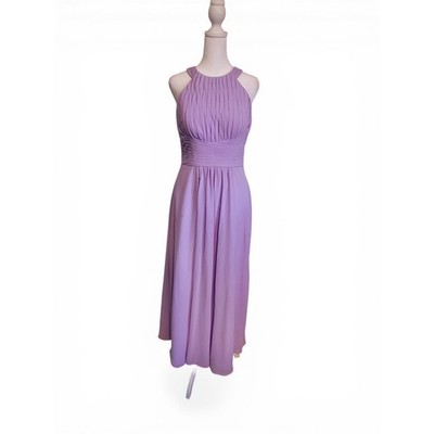 Azazie Lilac A Line Halter Neck Bridesmaid Whimsical Maxi Dress Women's  Size 6 | eBay