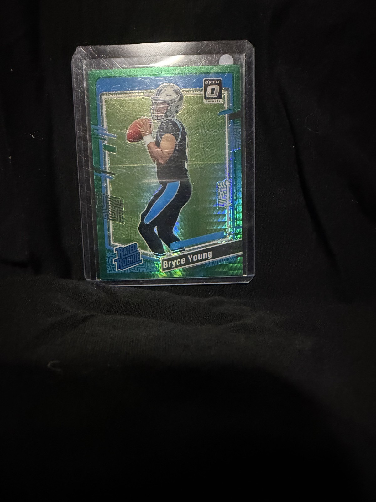 2023 Donruss Optic Bryce Young Green Hyper Prizm #213 RC Rated Rookie Panthers