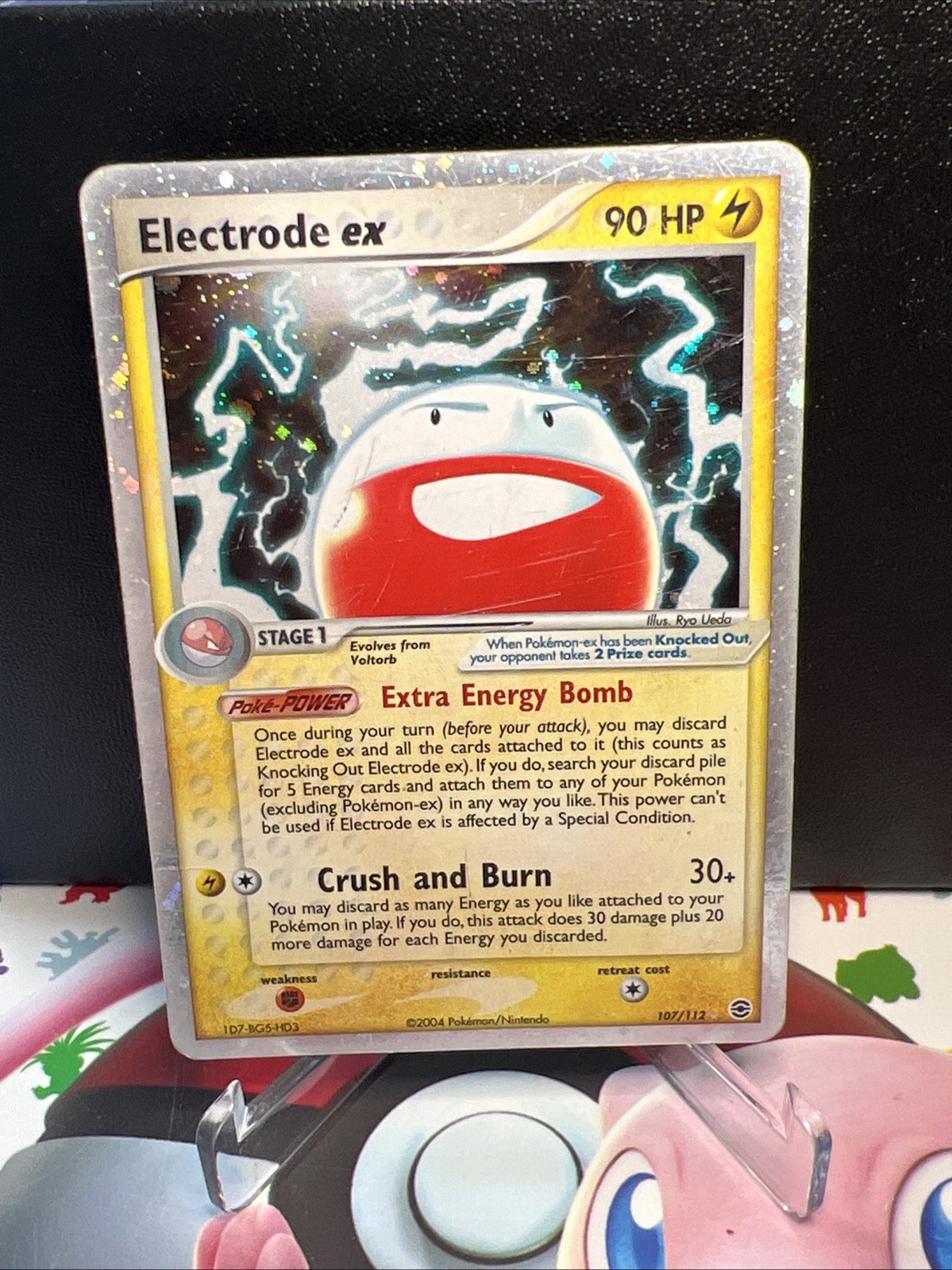 Pokemon Electrode EX FireRed LeafGreen Holo Rare Card 107/112 MP-HP