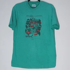 VTG 1983 Monticello Gardens T-Shirt Mens Size M 80s Tomatoes Single Stitch
