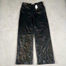 Abercrombie  Fitch The 90s Relaxed High Rise Vegan Leather Pants Size 31/12 NWT