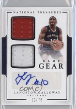 2016 Panini National Treasures Game Gear Dual 11/75 Langston Galloway Auto 1s6