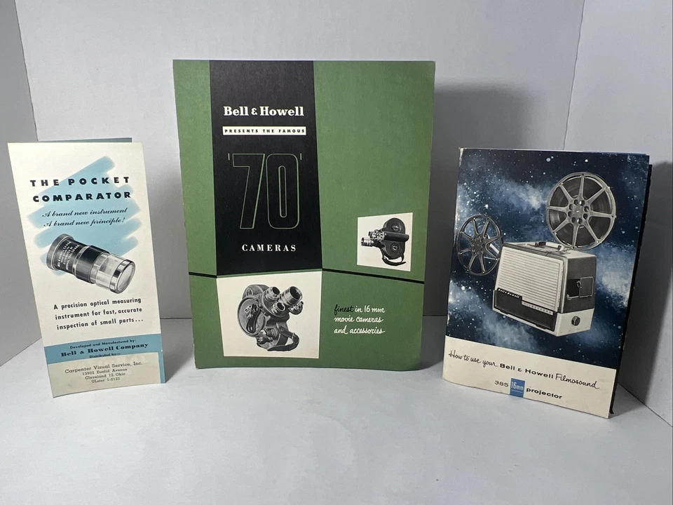 LOTE de 20+ catálogos, folletos y manuales proyectores, cámaras y lentes BELL & HOWELL Foto 2 de 4