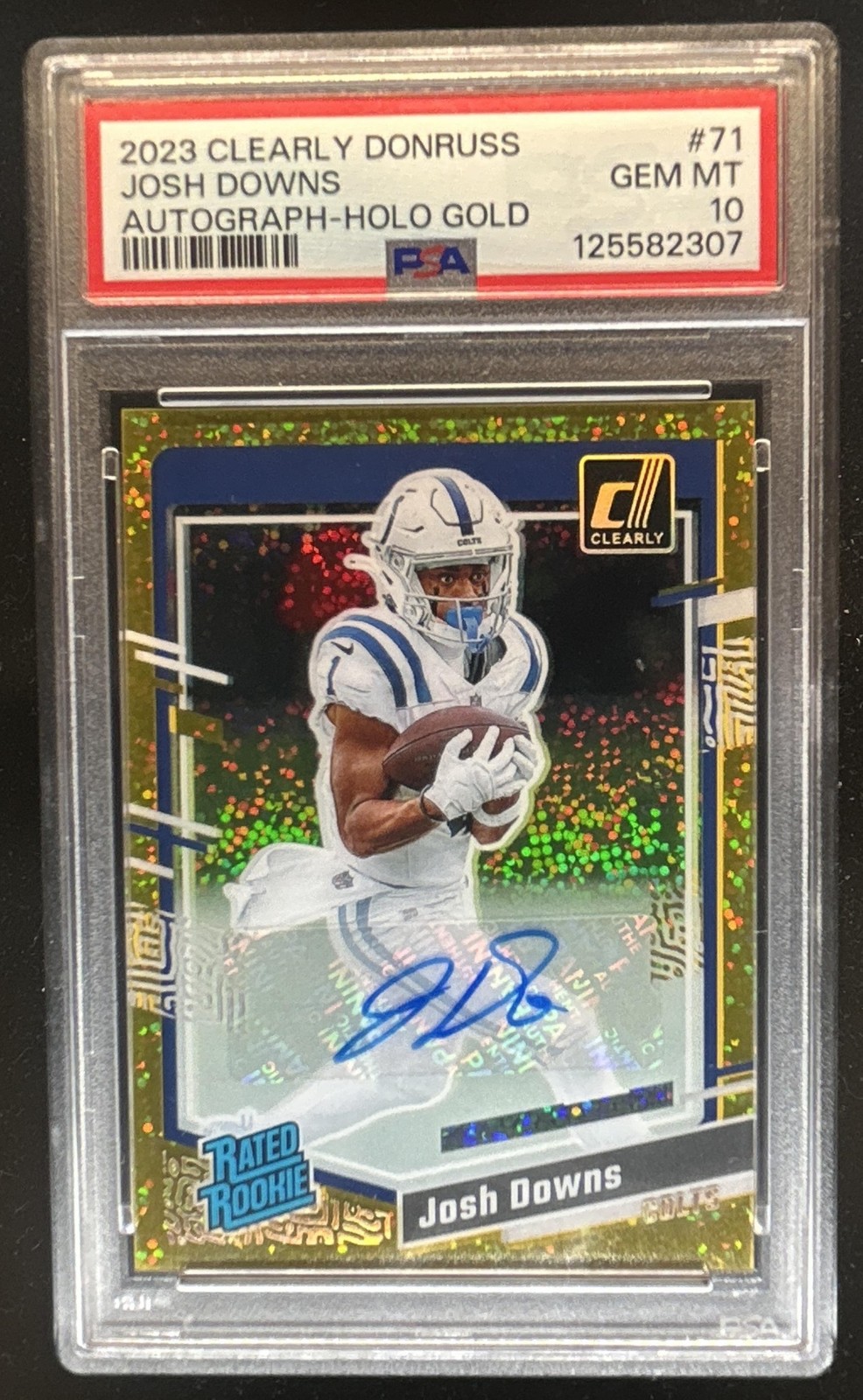 Josh Downs Panini Clearly Donruss #71 Autograph