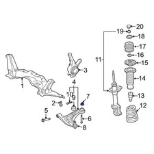 For Toyota Camry 02-26 Toyota 9008017221 Lower Outer Suspension Control Arm Nut
