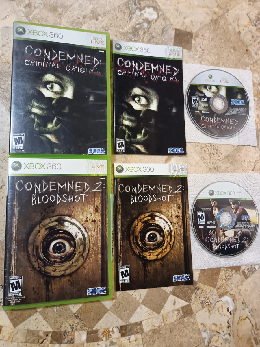 Lot XBOX 360 Condemned 1 + 2 - PAL FR Complet - État Correct