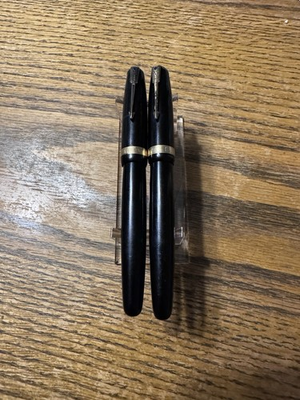 #ad Lot Of 2 Vintage Parker Vacumatic Major Fountain Pens Blue Diamond 14k Gold Nib $240.00