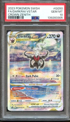 Darkrai VSTAR GG50/GG70 Crown Zenith Galarian Gallery PSA 10 GM Pokemon Card