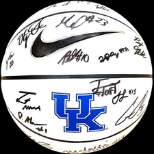 2025-26 KENTUCKY WILDCATS TEAM SIGNED NIKE BASKETBALL OTEGA OWEH COLLIN CHANDLER