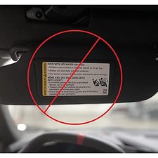 C8 Corvette Sunvisor Label Cover - Set of 4 Decals for 2020 Onyx Black - Knit