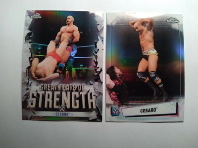  2021 Topps Chrome WWE Cesaro Feats of Strength + Image Variation Refractor  WWE