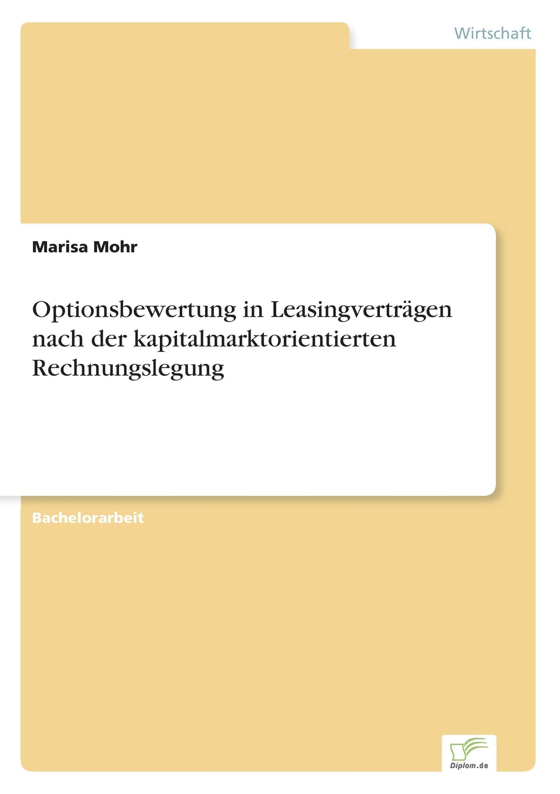 Thumbnail - Marisa Mohr | Optionsbewertung In Leasingverträgen Nach Der...