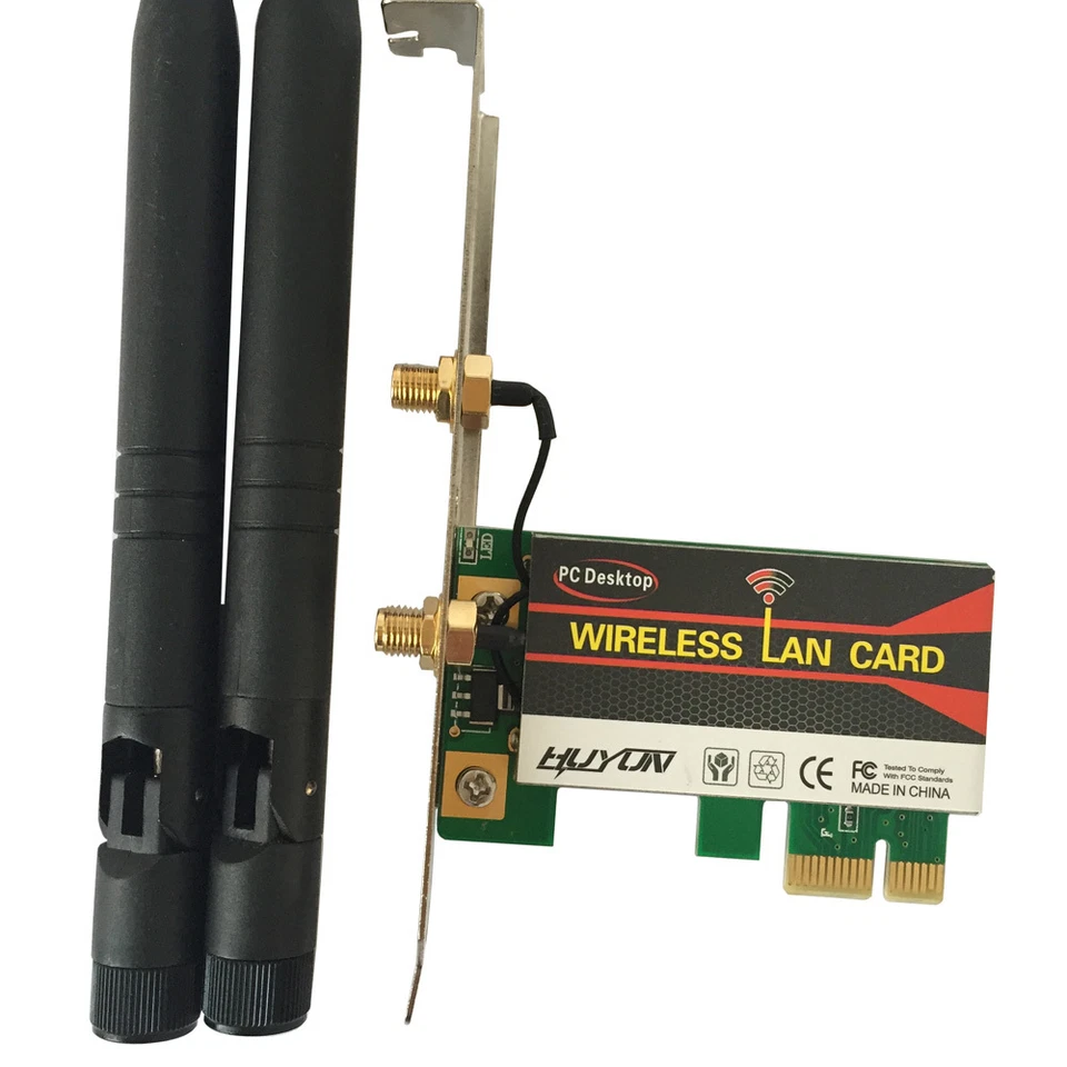 Realtek RTL8191SE WIRELESS 802.11b/g/n 1T2R PCIe 1X Karte Desktop PC WIFI Adapter - Bild 2 von 4