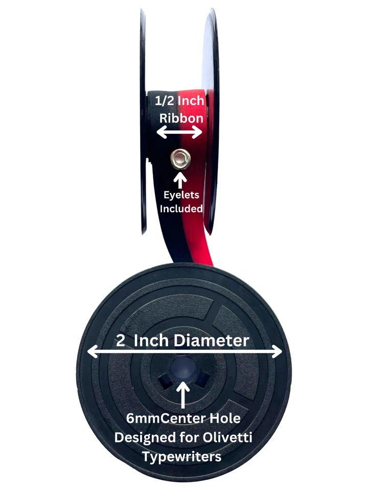 OLIVETTI LETTERA 32 TYPEWRITER RIBBON- BLACK / RED INK
