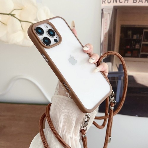 Crossbody Lanyard For iPhone 16 Pro Max 15 14 13 12 11 ShockProof TPU Case Cover - Picture 9 of 16
