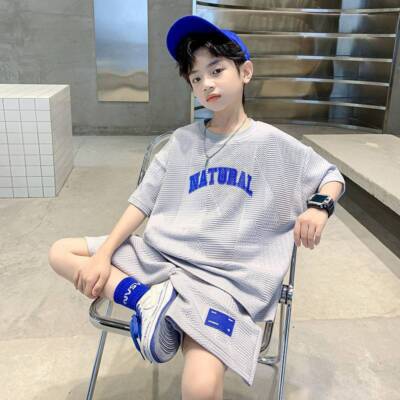2pc Clothes Summer Short Sleeve Letter T-shirt Shorts Sport Casual Outfits with