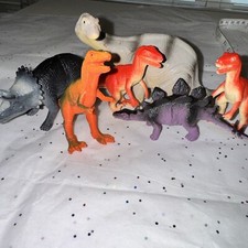 Dinosaur Toy Lot of 6, Figurines Or Cake Toppers