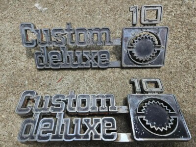 Vintage ~ 1973-1980 Chevy Custom Deluxe 10 Fender Emblems 349682-1 OEM ...