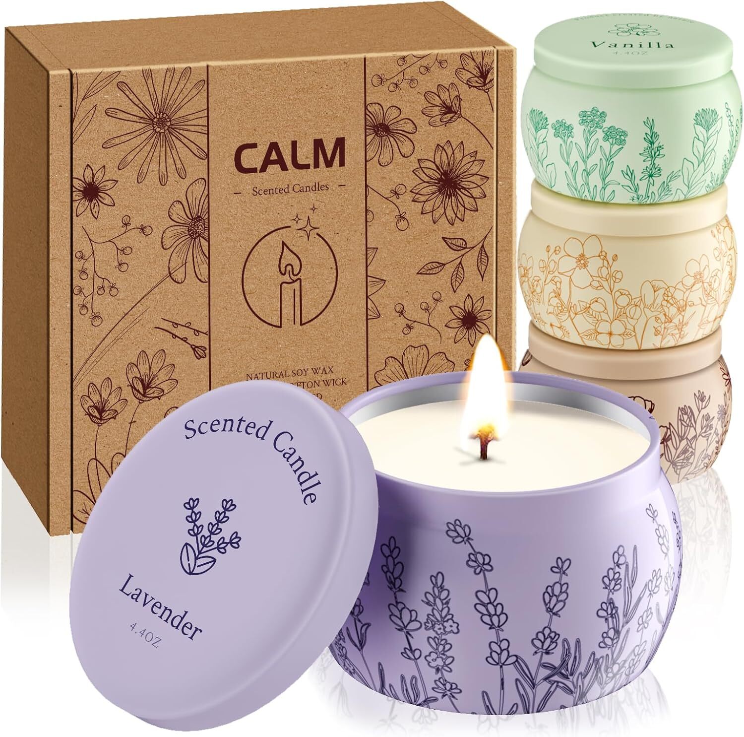 WarmEmbrace Scented Candles, 17.6oz Christmas Candles Presents for Mom Women...