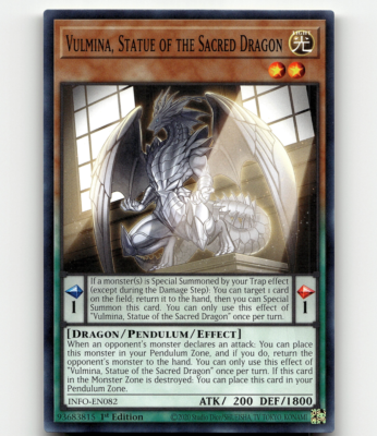 Yugioh Vulmina, Statue of the Sacred Dragon INFO-EN082 - The Infinite  Forbidden | eBay