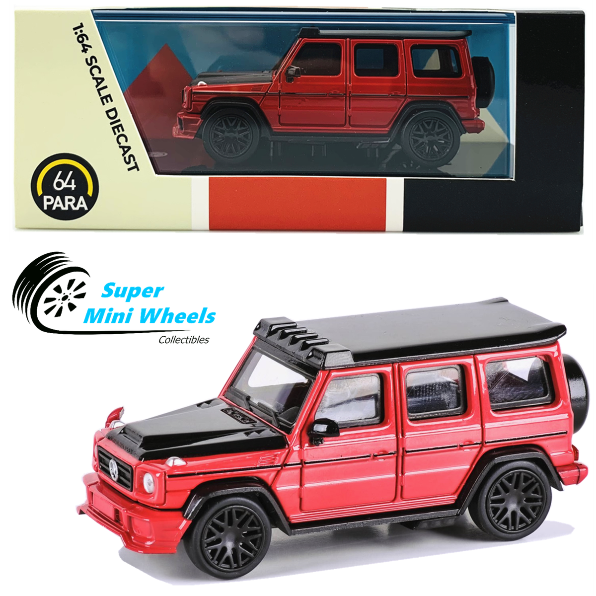 1/64 LB ランボルギーニ   ベンツ G63 AMG  LINE LBWK PARA64 LBWK Liberty Walk AMG G63 Red - Diecast Model - 1:64