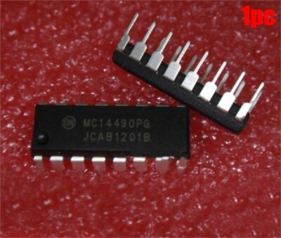 1Pcs Hex Contact Bounce Eliminator MC14490PG DIP-16 Ic New er