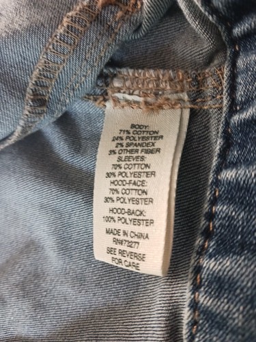 Mudd Girls Size 7 Hooded Denim Jacket - Picture 4 of 11