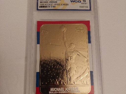 1998 Fleer 23KT Gold Michael Jordan Red White Blue WCG 10 Gem