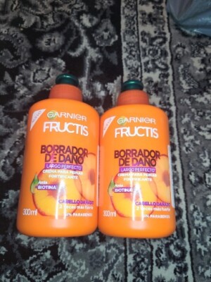 2 Garnier Fructis Borrador de Dano 300ml Comb Cream / Crema Para Peinar