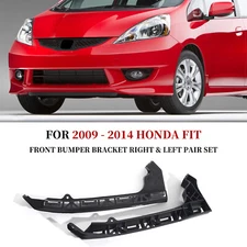 Bumper Bracket Set For 2009-2014 Honda Fit Front Left & Right Plastic 2Pc