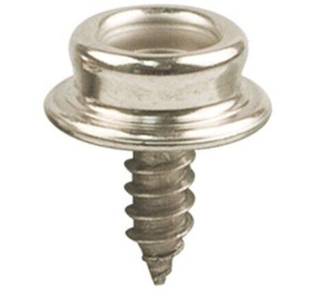 316 Stainless Steel Snap Fastener Press Stud Screw Base Marine Canopy - 20 Count