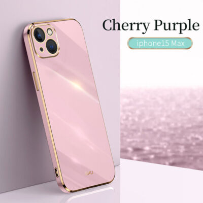 For iPhone 16 Pro Ma 15 14 13 12 11 X 7 Shockproof Plating Silicone Phone Case