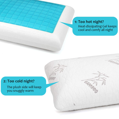bamboo memory foam cooling pillow