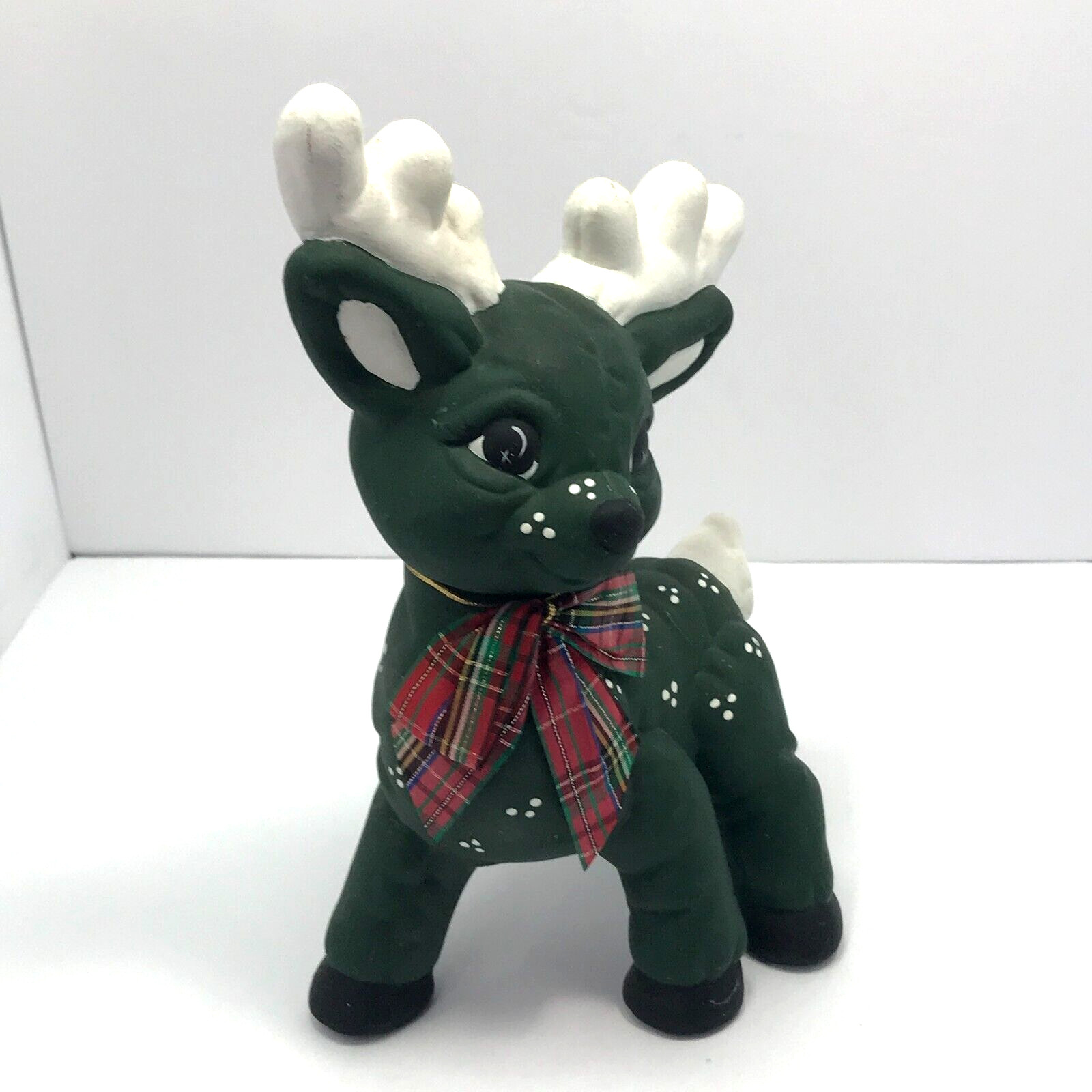VTG Kimble Mold Reindeer Forest Green Ceramic Winter Holiday Christmas READ