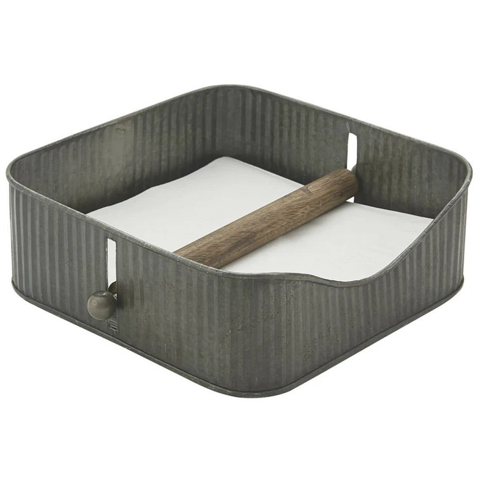 Soporte para servilletas de almuerzo Norwood 7,25" de ancho X 7" de profundidad X 2,5" de alto estilo moderno de granja Foto 2 de 3