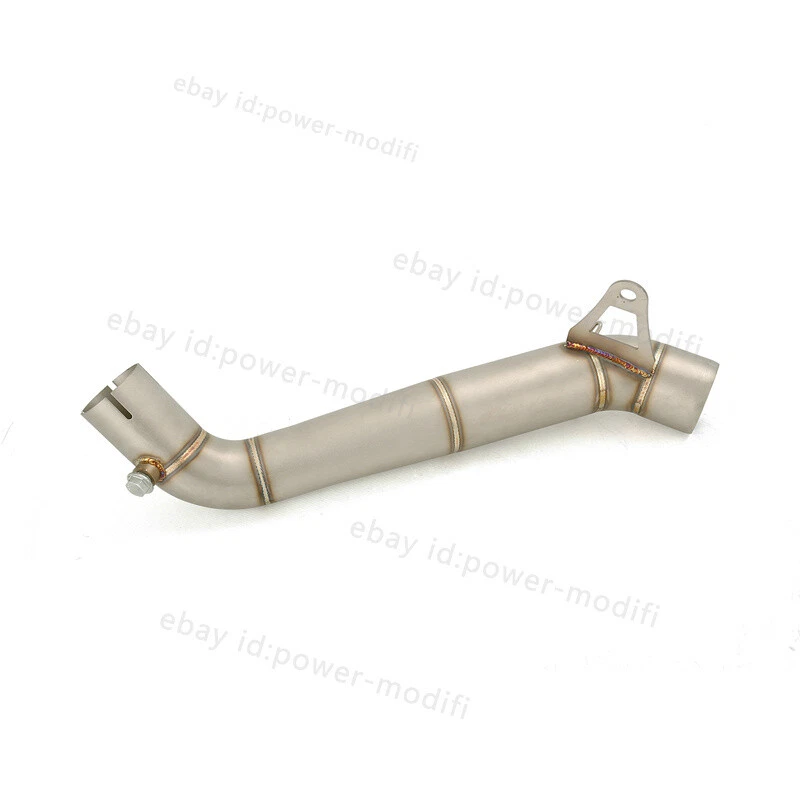 For Honda CBR1000RR 2008-2016 Exhaust Muffler Mid Link Pipe Connect 60MM Tips - Image 4 of 4