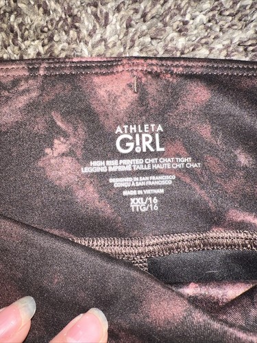 Athleta Girls High Rise Printed Chit Chat Tight Legging Size XXL 16 NWT - Picture 7 of 11