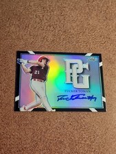 TUCKER TOMAN 2021 LEAF PERFECT GAME BLACK AUTOGRAPHED ROOKIE CARD.#1/4.BLUEJAYS